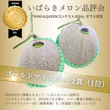 メロン 【メロン農家の根崎】 イバラキング 1玉 1.6kg 贈答用  2024年 イバラキング品評会1位 茨城県鉾田市 《6/上旬～6/中旬より出荷》