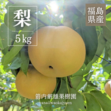 梨 【箭内厳雄果樹園】 家庭用 1種 5kg 8～11個 福島県須賀川市《11/上旬～11/中旬より出荷》
