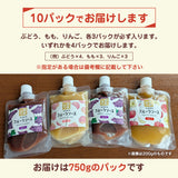 フルーツソース 桃 りんご ぶどう 業務用 7.5kg (750g×選べる10袋) 福島県産