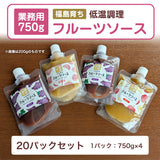フルーツソース 桃 りんご ぶどう 業務用 15kg (750g×選べる20袋) 福島県産