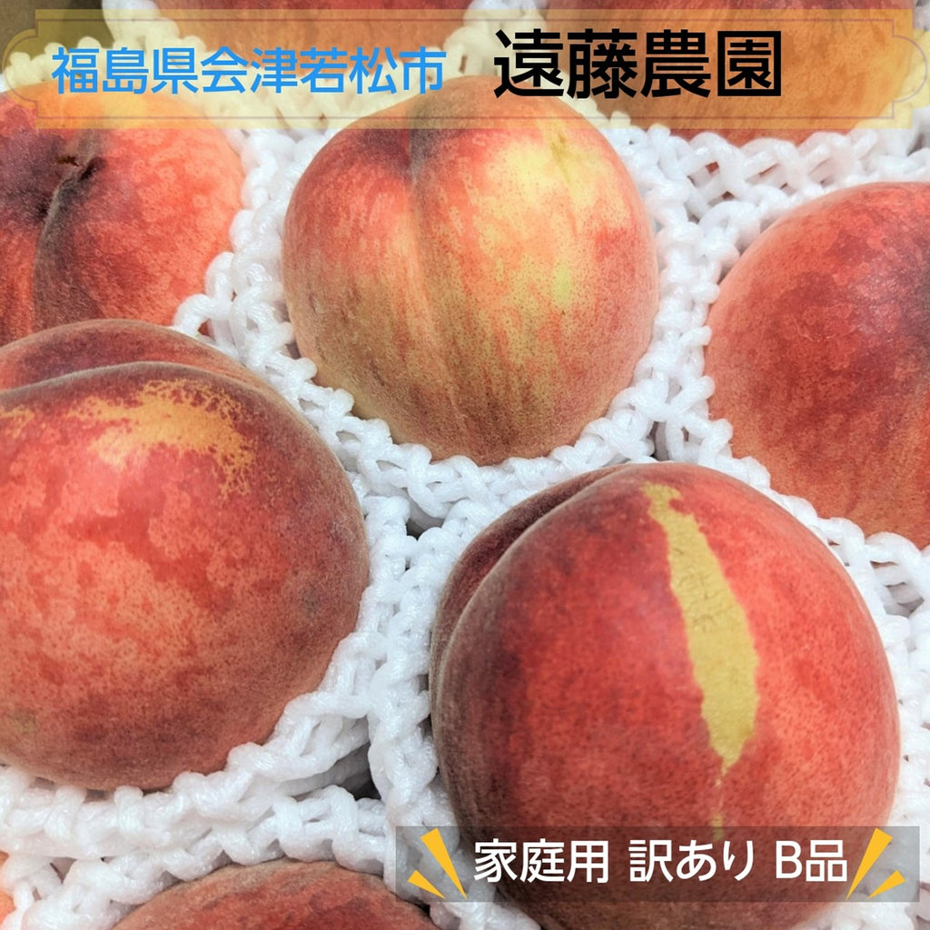 桃  【遠藤農園】 もも 訳あり 家庭用 B品 3.5kg サイズ品種お任せ 福島県 会津 《7/下旬～8/上旬より出荷》