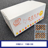 平飼い卵 【こころんファーム養鶏場】 卵 たまご ここたま 30個 朝取 M L LL サイズ混合 2.1kg JGAP 自家配合飼料 地下水 福島県 平飼