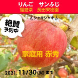 【長田果樹園】りんご サンふじ　約10kg 　大玉24～32個 　赤秀　家庭用　福島県石川町