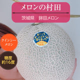 メロン 【メロンの村田】 クインシーメロン 3玉 3L～4L 糖度16前後 贈答用 父の日 茨城県鉾田市 《5/下旬～6/上旬より出荷》